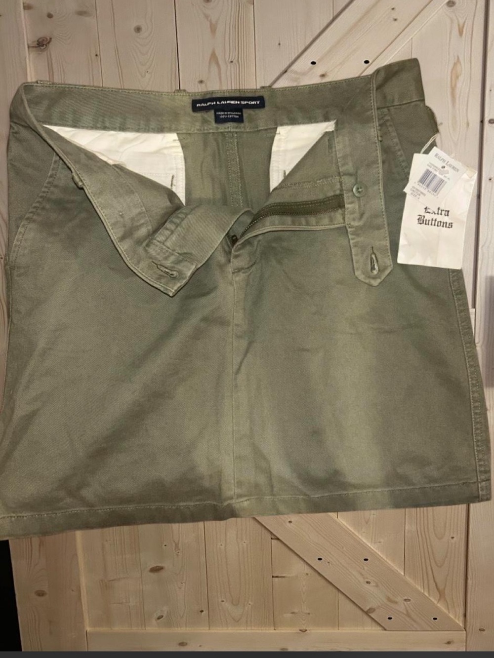 Ralph Lauren Sport Olive Green Cotton Skirt